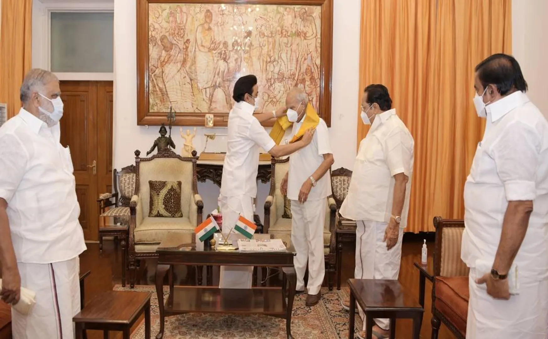 tamilnadu chief minister mkstalin meet for the governor in chennai 